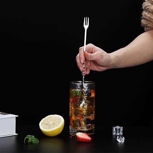 Kyraton Stainless Steel Cocktail Muddler and Mixing Spoon Home Bar Tool Set,Professional Bartende Set for Creating Mojitos and Other Fruit Based Drinks.