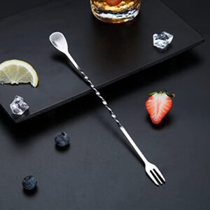 Kyraton Stainless Steel Cocktail Muddler and Mixing Spoon Home Bar Tool Set,Professional Bartende Set for Creating Mojitos and Other Fruit Based Drinks.