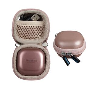 anleo hard travel case for samsung galaxy buds pro 2 / samsung galaxy buds live/samsung galaxy buds pro/samsung galaxy buds 2 true wireless earbuds (rose gold)