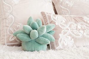 flower shaped succulent pillow | pack of 1 leaf shaped pillow | cute cactus pillow for garden lovers | green plant shaped pillow | decorative throw pillows for bedroom, room & home decoration