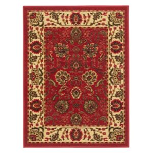 Ottomanson Ottohome Collection Non-Slip Rubberback Oriental Design 2x3 Indoor Area Rug/Entryway Mat, 2'3" x 3', Red
