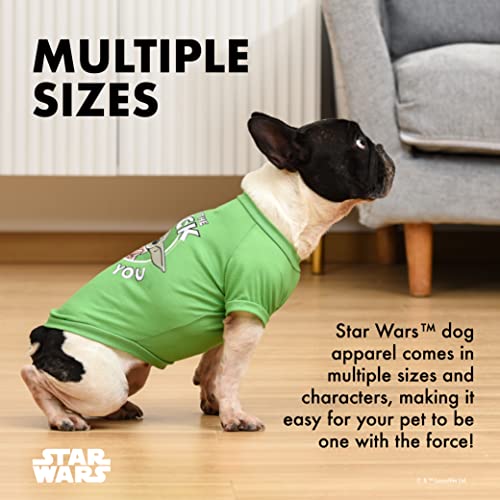 Star Wars for Pets Grogu May The Luck Be with You Dog Tee for St. Patrick’s Day | Star Wars Dog St. Patty’s Shirt for Medium Dogs | Size Medium| Star Wars Dog Clothing and Apparel, Cute Dog Clothes