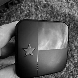 Texas State Metal Flag Hitch Cover Plug (Fits 2" Receiver, Black)