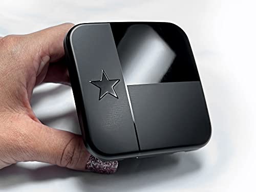 Texas State Metal Flag Hitch Cover Plug (Fits 2" Receiver, Black)