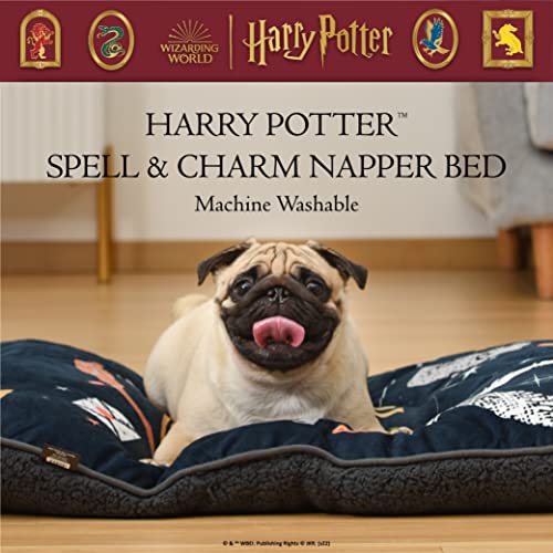 Harry Potter Spells & Charms Bed for Dogs | Durable Washable Dog Bed from, Spells & Charms Plush Washable Dog Bed | Soft and Plush Dog Bed, Dog Bed, One Size, (FF19689)