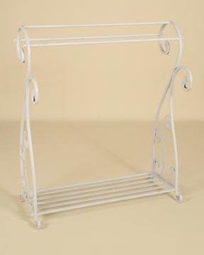 Welcome Home Accents Whitewash Metal Quilt Rack