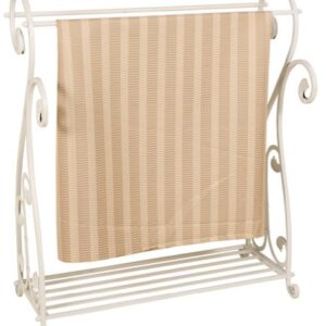 Welcome Home Accents Whitewash Metal Quilt Rack