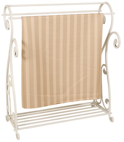 Welcome Home Accents Whitewash Metal Quilt Rack