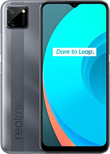 realme C11 2021Android 11 | Dual 13 MP+2 MP LED Flash, 1080p@30fps | Li-Po 5000 mAh | International Model (GSM Compatible) (Not Verizon Sprint Boost Metro PCS Cricket) (64+4GB, Grey)