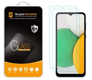 supershieldz (2 pack) designed for samsung galaxy a03s tempered glass screen protector, anti scratch, bubble free