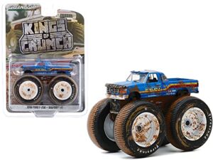 1996 ford f-250 monster truck (dirty version), bigfoot #7 - greenlight 49070-f - 1/64 scale diecast model toy car