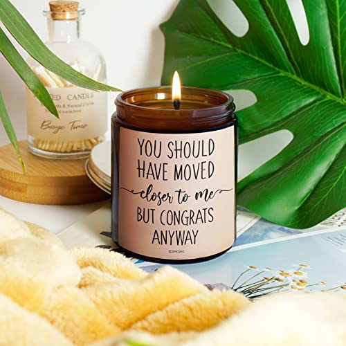 SIMORAS Housewarming Gifts for New House - You Should Have Moved Closer Scented Candles for House Warming - Funny Housewarming Gifts for Women, Men, Friends - New Apartment, New Home Candle (Lavender)