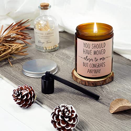 SIMORAS Housewarming Gifts for New House - You Should Have Moved Closer Scented Candles for House Warming - Funny Housewarming Gifts for Women, Men, Friends - New Apartment, New Home Candle (Lavender)