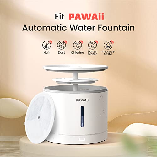 Pawaii FunFlow Cat Water Fountain, 68oz/2L Automatic Pet Water Fountain, Self Cleaning Ultra Quiet Water Fountain for Cats Inside and Small Dogs