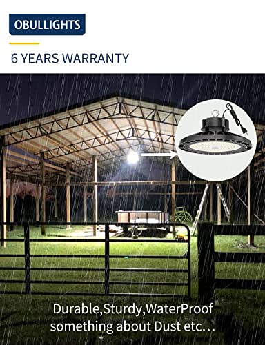 Super Bright UFO LED High Bay Light 150W 22500lm 5000K, 30% Brighter than normal LED, Alternative to 600W MH/HPS for Shop Garage Barn Warehouse Factory Gym, 100-277V, UL US Plug 5’ Cable, IP65