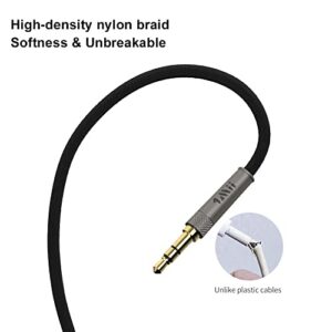 1Mii 3.5mm Headphone Extension Cable 6FT 3.5mm Male to Female Audio Cable 1/8" TRS Stereo Aux Cord for Headphones, Speakers, Phones, PC, Tablet, Car