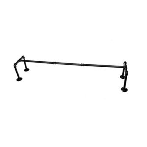XYYXDD Simplicity Clothes Rail,Wall-Mounted Industrial Style Clothing Display Stand Horizontal Bar Hangers Easy to Install/Black/117 * 24.9Cm