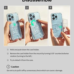 GOOSPERY Z Bumper Designed for Galaxy S22 Ultra Case, Shock Absorbing Dual Layer Structure TPU Edge Clear Back Cover with Detachable Clear Card Holder Stick On Phone Wallet