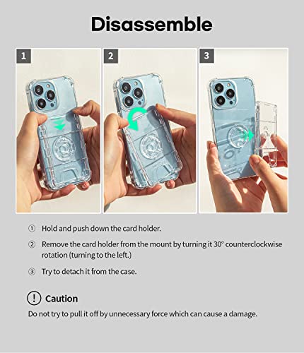 GOOSPERY Z Bumper Designed for Galaxy S22 Ultra Case, Shock Absorbing Dual Layer Structure TPU Edge Clear Back Cover with Detachable Clear Card Holder Stick On Phone Wallet