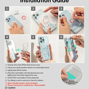 GOOSPERY Z Bumper Designed for Galaxy S22 Ultra Case, Shock Absorbing Dual Layer Structure TPU Edge Clear Back Cover with Detachable Clear Card Holder Stick On Phone Wallet