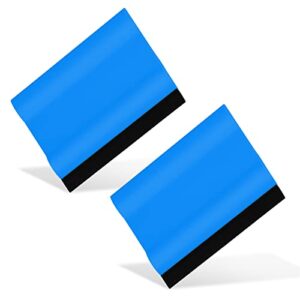 ehdis small rubber squeegee 3" block squeegee for car window windshield,film,stickers,decals and vinyl applicator,kitchens, glass, shower,counter cleaning tool, pack of 2-blue