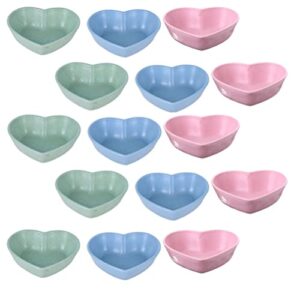 angoily 30pcs heart shaped soy sauce dishes dip dipping bowls for dinner baking dip bowls small dessert bowls condiments server dishes for sauce vinegar ketchup bbq blue green pink