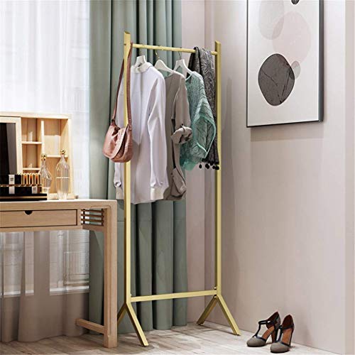 XYYXDD Horizontal Bar Clothes Rail,Metal Clothing Rack Bedroom Balcony Drying Rack Suspension Hanging Rail Hangers/Gold/160 * 160Cm