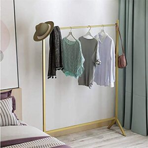 XYYXDD Horizontal Bar Clothes Rail,Metal Clothing Rack Bedroom Balcony Drying Rack Suspension Hanging Rail Hangers/Gold/160 * 160Cm