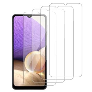 icsapr [4 pack] glass screen protector compatible for samsung galaxy a32 5g [not for a32 4g][9h hardness]-hd screen tempered glass, easy install-[case friendly] 2.5d edge