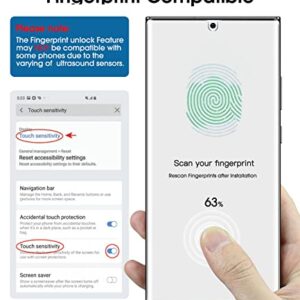 amFilm Elastic Skin Screen Protector for Samsung Galaxy S22 Ultra 5G 6.8 inch, Fingerprint ID Compatible, HD Clear, TPU Film Full Coverage, Thermoplastic Polyurethane, 2 Pack