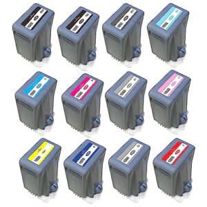 aymsous compatible ink cartridge replacement for canon pfi-1000 for canon imageprograf pro-1000 (mbk pbk c m y r gy b pgy pc pm co 12-pack)