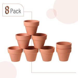 Mr. Pen- Mini Terracotta Clay Pots, 1.7", 8 pcs, Clay Pots for Plants, Small Terracotta Pots, Terracotta Planter, Small Clay Pots, Plant Pots with Drainage Holes, Clay Flower Pots, Terra Cotta Pots