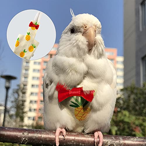 NUGAGORXW 4pcs Bird Diaper Washable Parrot Nappies Bird Flight Suit Pant Pilot Clothing Bird Flight Suit Dress for Parakeet Parrot Mini Macaw Budgie Canary(Size:L)