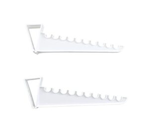 2 pack over the door valet hook space saver holds 10 hangers hanging system closet storage organizer laundry ironing rack suits - coats - dresses shirts robes closet multi purpose hook