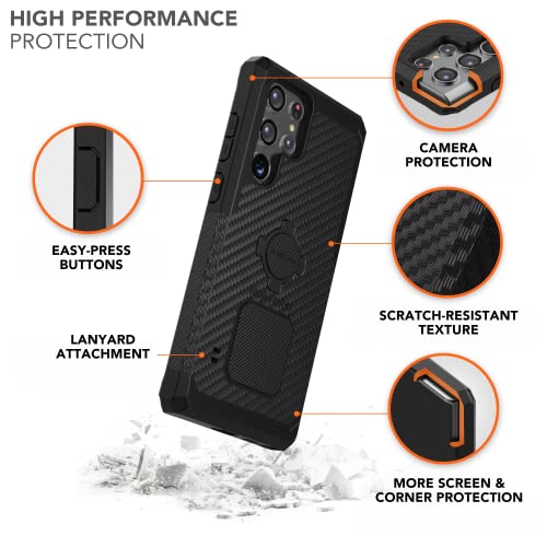 Rokform - Galaxy S22 Ultra Case, 5G Magnetic Case with Twist Lock, Military Grade Rugged, Samsung S22 Ultra 5G Protective Case, Drop Tested Armor (Black)