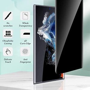 Tamoria [2+2 Pack Compatible for Samsung Galaxy S23 Ultra Privacy Screen Protector + Camera Lens Protector 9H Tempered Glass Black Anti-Explosion Anti-spy Screen Film for Samsung S23 Ultra 5G