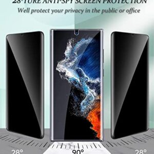 Tamoria [2+2 Pack Compatible for Samsung Galaxy S23 Ultra Privacy Screen Protector + Camera Lens Protector 9H Tempered Glass Black Anti-Explosion Anti-spy Screen Film for Samsung S23 Ultra 5G