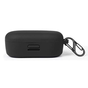 meteqi silicone protective cover case compatible with bose quietcomfort earbuds (dark black)