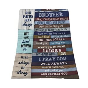 Mubpean Gifts for Brother Blanket 60"x50", Brother Gifts from Sister, Big Brother Gift, Brother Gifts, Gifts for Brother Adult, Brother Birthday Gift, Birthday Gifts for Brother,Best Brother Ever Gift