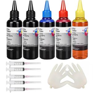 aymsous ink refill kit for canon 250 251 270 271 280 281 1200 2200 pg240 cl241 pg245 cl246 pg210 refillable ink cartridge, cis ciss system with 5 syringes(5x100ml 1bk, 1pbk, 1c, 1m, 1y)