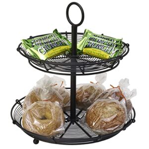 Gourmet Basics by Mikasa Tulsa Adjustable Pastry Serving Stand, 3-Tier, Black