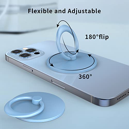 enGMOLPHY Mag Safe Ring Holder Compatible with iPhone 12/13 Series Mag-Safe Accessories【Wireless Charging Compatible】 Removable Mag Safe Phone Ring Holder with 360° Rotation