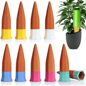 10 pack plant watering devices, deecoo self watering spikes, plant waterer self watering terracotta spikes automatically water your indoor and outdoor plants while on vacation