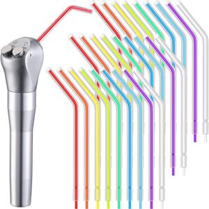 dental air syringe tip water syringe tip disposable spray nozzles tips assorted rainbow triple 3 way water syringe connector for oral teeth cleaning (1000 pieces)