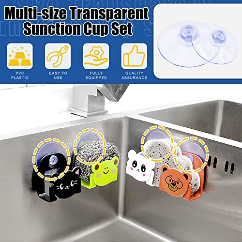 Glarks 80Pcs 20mm 25mm 30mm 35mm 40mm Bathroom Shower Caddy Connectors Suction Cups Set, Rubber Anti-Collision Sucker Pads Without Hooks and Holes