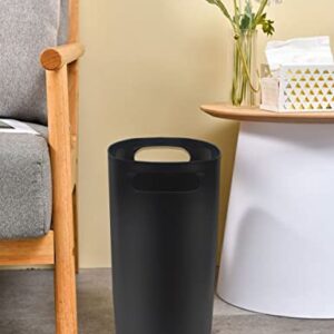 Diyalor 2.6 Gallon Small Trash Can with Handle,Durable Bathroom Wastebasket Garbage Can (Pack of 2, Black)