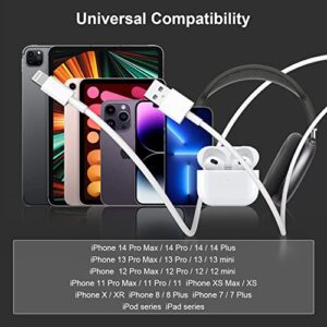 2pack 10ft iPhone Charger, [Apple MFi Certified] Long iPhone Charger Cord 10 ft, Apple Lightning to USB Cable, 10 Foot Fast Charging Cords for iPhone Charger 14/13/12/11/13 Pro/13 Max/X/XS/XR/XS