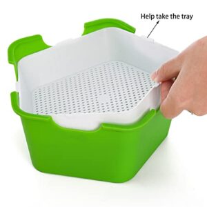 Cedilis 8 Pack Seed Sprouter Tray with Cover, Plastic Seed Germination Tray, BPA Free, Soil-Free, Great for Garden Home