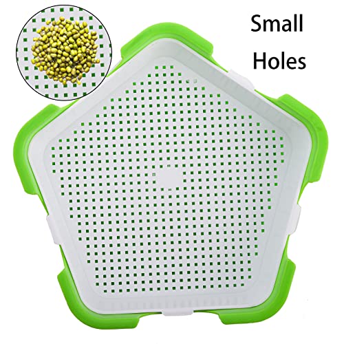 Cedilis 8 Pack Seed Sprouter Tray with Cover, Plastic Seed Germination Tray, BPA Free, Soil-Free, Great for Garden Home