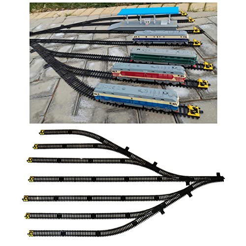 SM SunniMix 34Pcs Model Railway Track 1/87 for Train Railway Layout Architecture Model